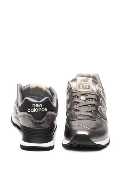 New Balance Pantofi sport de piele, cu aspect metalizat 574 Femei