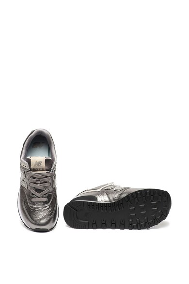 New Balance Кожени спортни обувки 574 с ефект металик Жени