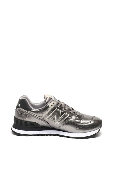 New Balance Кожени спортни обувки 574 с ефект металик Жени