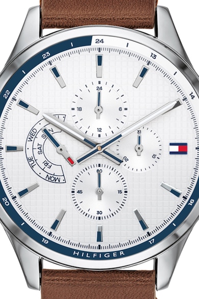 Tommy Hilfiger Ceas analog cu o curea de piele Barbati