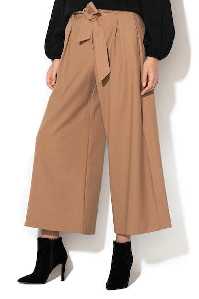 Marella Pantaloni din amestec de lana cu croiala ampla si curea Fazione Femei