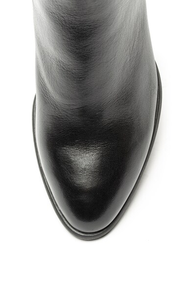 Jana Shoes Bőr bokacsizma vastag sarokkal és szintetikus betétekkel női