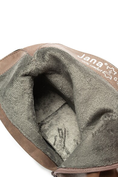 Jana Shoes Боти от велур и еко кожа с декоративна апликация Жени