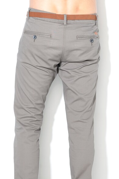 Esprit Pantaloni chino slim fit din bumbac organic, cu o curea Barbati