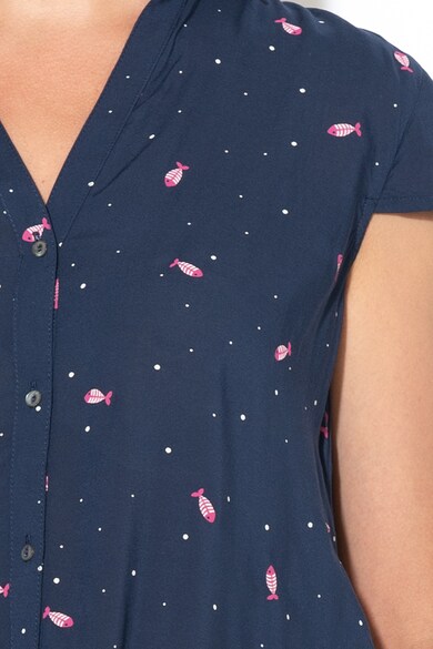 Esprit Риза с къси ръкави с детайл на възел Жени