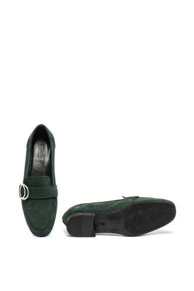 Esprit Pantofi loafer de piele intoarsa cu catarama cu inel in forma de O Femei