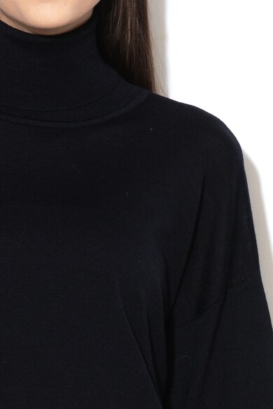 Liu Jo Вълнен пуловер с поло и сатинирана зона на гърба Жени