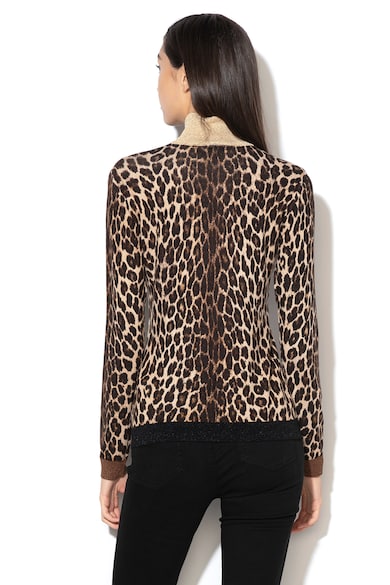 Liu Jo Pulover cu animal print si guler inalt Femei