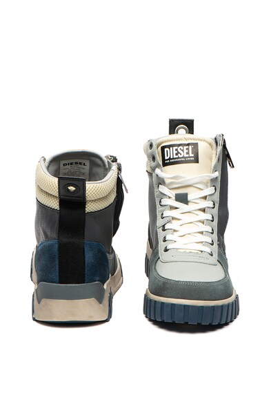 Diesel S-Rua középmagas szárú bőr és nyersbőr sneaker férfi