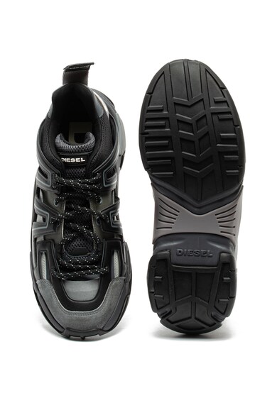 Diesel Pantofi sport cu insertii de piele intoarsa si talpa joasa Kipper Barbati