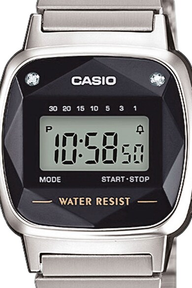 Casio Ceas digital cronograf, cu bratara metalic Femei