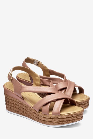 NEXT Sandale wedge tip espadrile de piele Femei