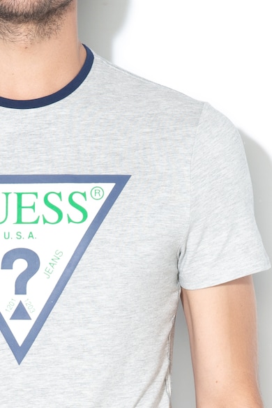 GUESS JEANS Extra szűk fazonú póló logórátéttel 6 férfi