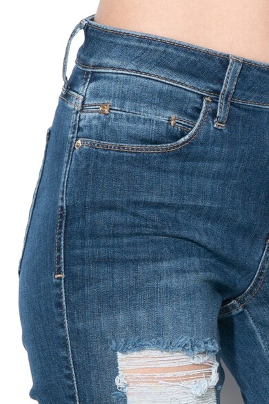 GUESS JEANS Capri farmernadrág szaggatott hatással női