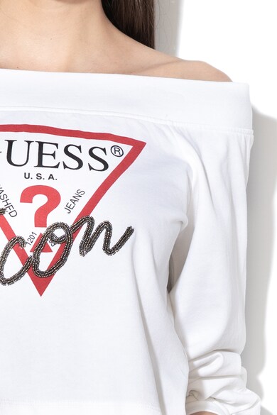 GUESS JEANS Суитшърт с отвори на раменете и лого Жени