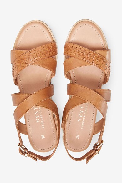 NEXT Sandale wedge tip espadrile de piele Femei