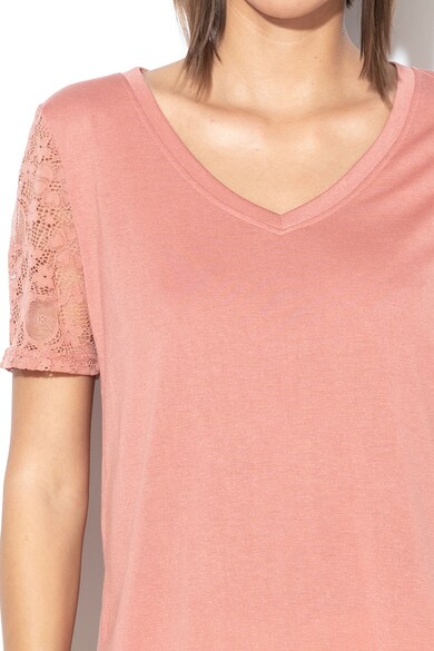 JdY Kim V-nyakú póló csipkeujjakkal női