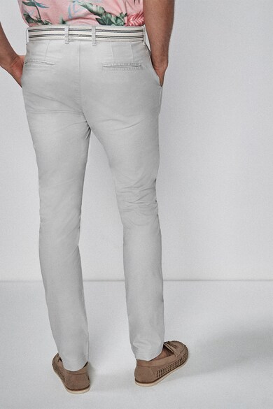 NEXT Skinny fit chino nadrág övvel férfi