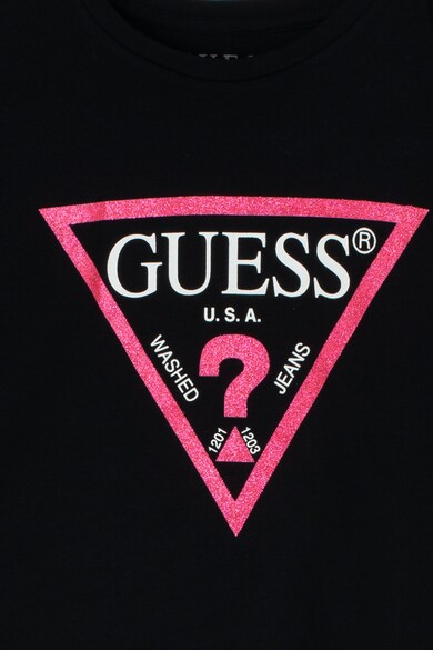 GUESS JEANS Къса тениска c десен на лога Момичета