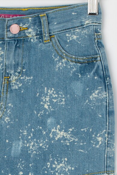 GUESS JEANS Fusta mini de denim cu terminatii franjurate Fete