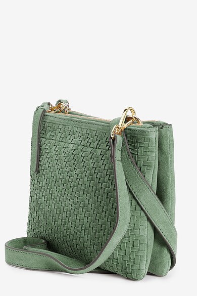 NEXT Geanta crossbody de piele intoarsa, cu aspect tesut Femei