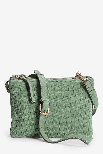 NEXT Geanta crossbody de piele intoarsa, cu aspect tesut Femei