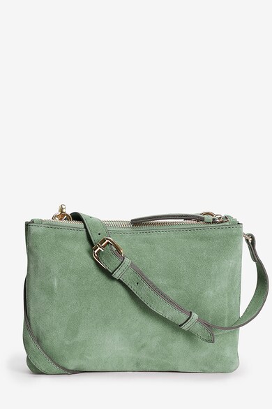 NEXT Geanta crossbody de piele intoarsa, cu aspect tesut Femei