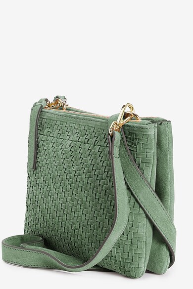 NEXT Geanta crossbody de piele intoarsa, cu aspect tesut Femei