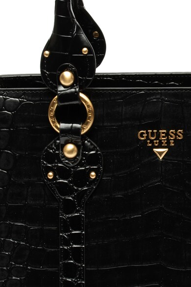 GUESS Geanta de mana, de piele, cu model de piele de reptila Femei