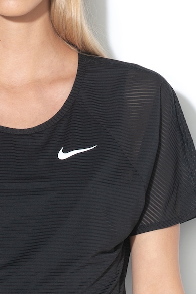 Nike Tricou cu logo reflectorizant, pentru alergare Breathe Femei