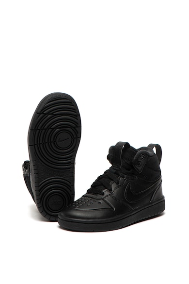 Nike Pantofi sport de piele, Court Borough Mid 2, Negru Baieti