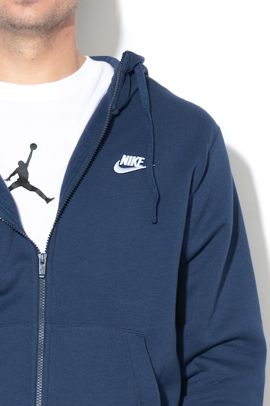 Nike Sportswear Club kapucnis cipzáros pulóver ferde zsebekkel férfi