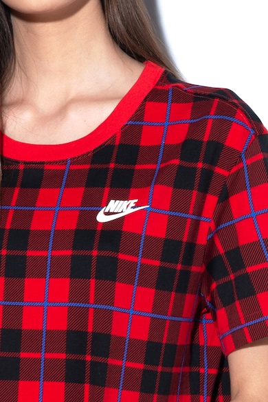 Nike Карирана къса тениска Жени