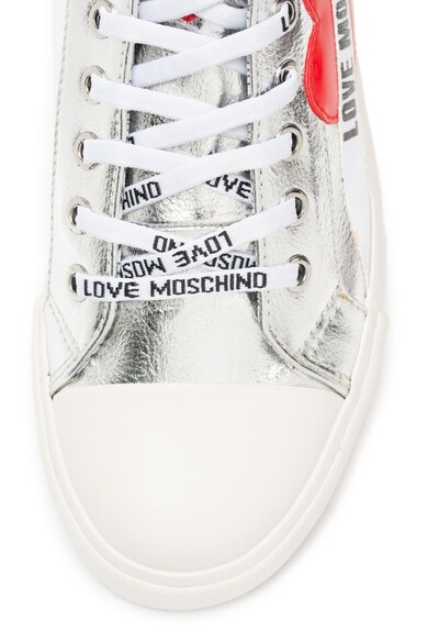 Love Moschino Fémes hatású műbőr sneaker női