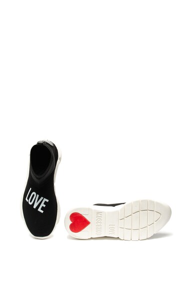 Love Moschino Pantofi sport fara inchidere, cu logo Femei