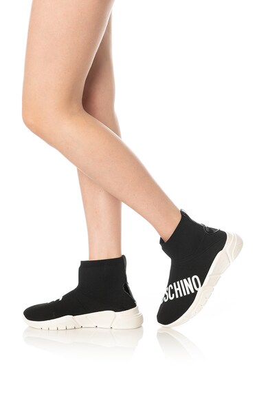 Love Moschino Pantofi sport fara inchidere, cu logo Femei