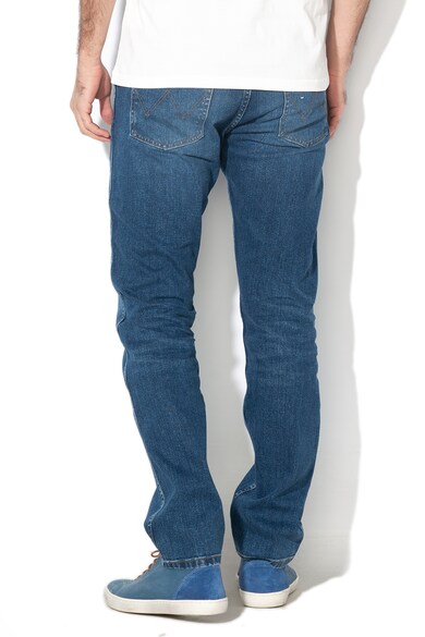 Wrangler Blugi slim fit cu croiala dreapta si aspect usor decolorat Barbati