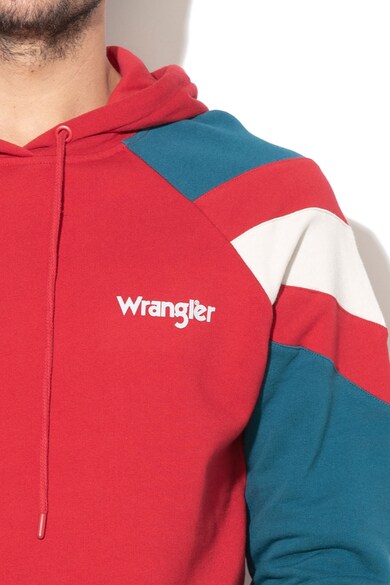 Wrangler Colorblock dizájnú kapucnis pamutpulóver férfi