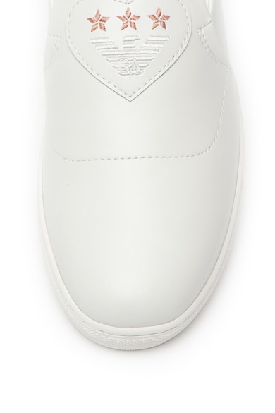 Emporio Armani Pantofi slip-on de piele, cu insertii de cauciuc Femei