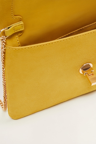 Mango Geanta crossbody de piele intoarsa Napoli Femei