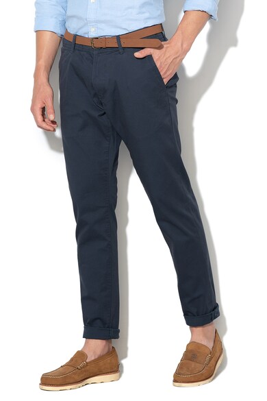 Esprit Pantaloni chino slim fit din bumbac organic, cu o curea Barbati