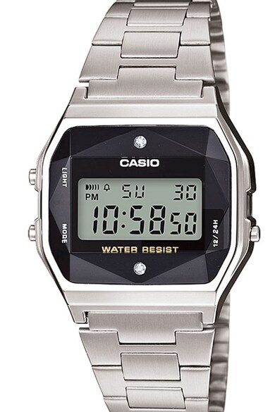 Casio Ceas digital cronograf cu bratara metalica Femei