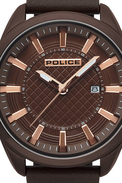 Police Аналогов часовник с кожена каишка Мъже