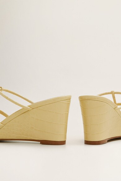 Mango Papuci wedge cu barete multiple Milis Femei