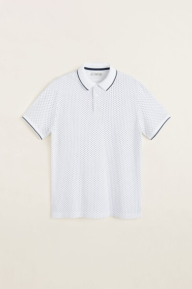 Mango Tricou polo cu model geometric Barbati