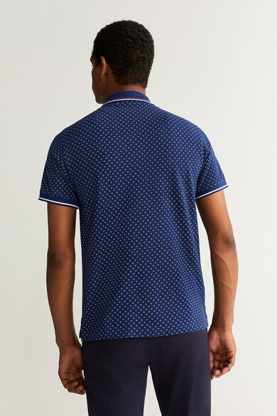 Mango Tricou polo cu model geometric Barbati