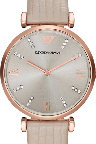 Emporio Armani Овален часовник с кожена каишка Жени