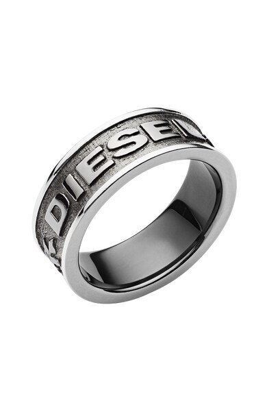 Diesel Пръстен с лого, Сребрист, Мъже