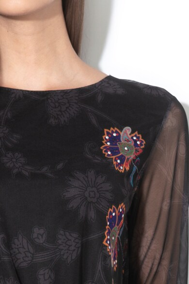 DESIGUAL Блуза Andora от мрежа с флорален десен Жени