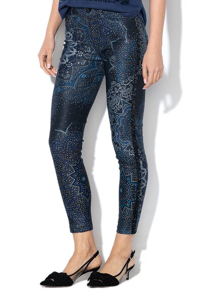 DESIGUAL Yallon mintás skinny fit nadrág női